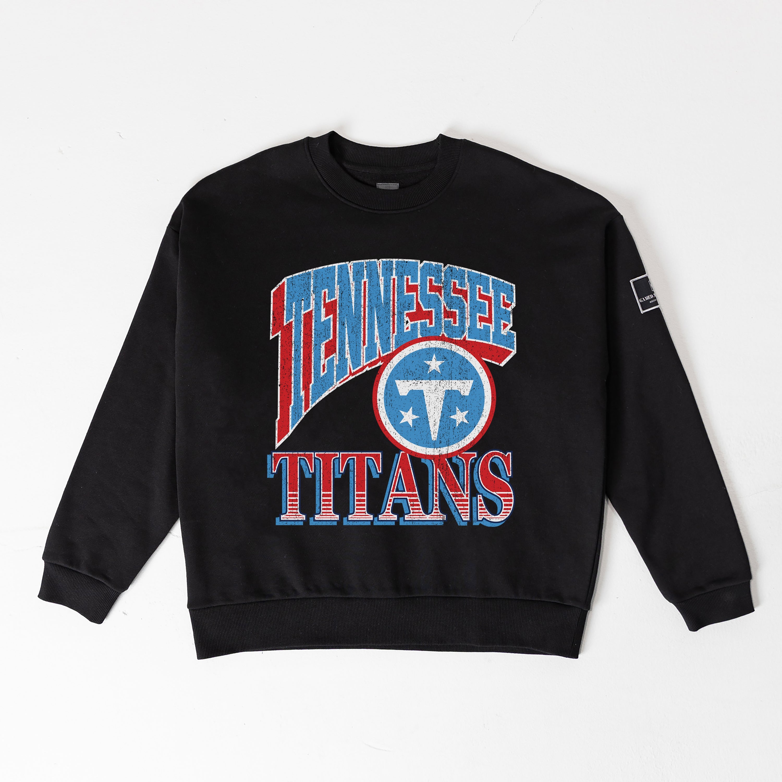 TENNESSEE TITANS VICTORY PRIME BLACK LABEL PREMIUM FLEECE DROP SHOULDER CREWNECK