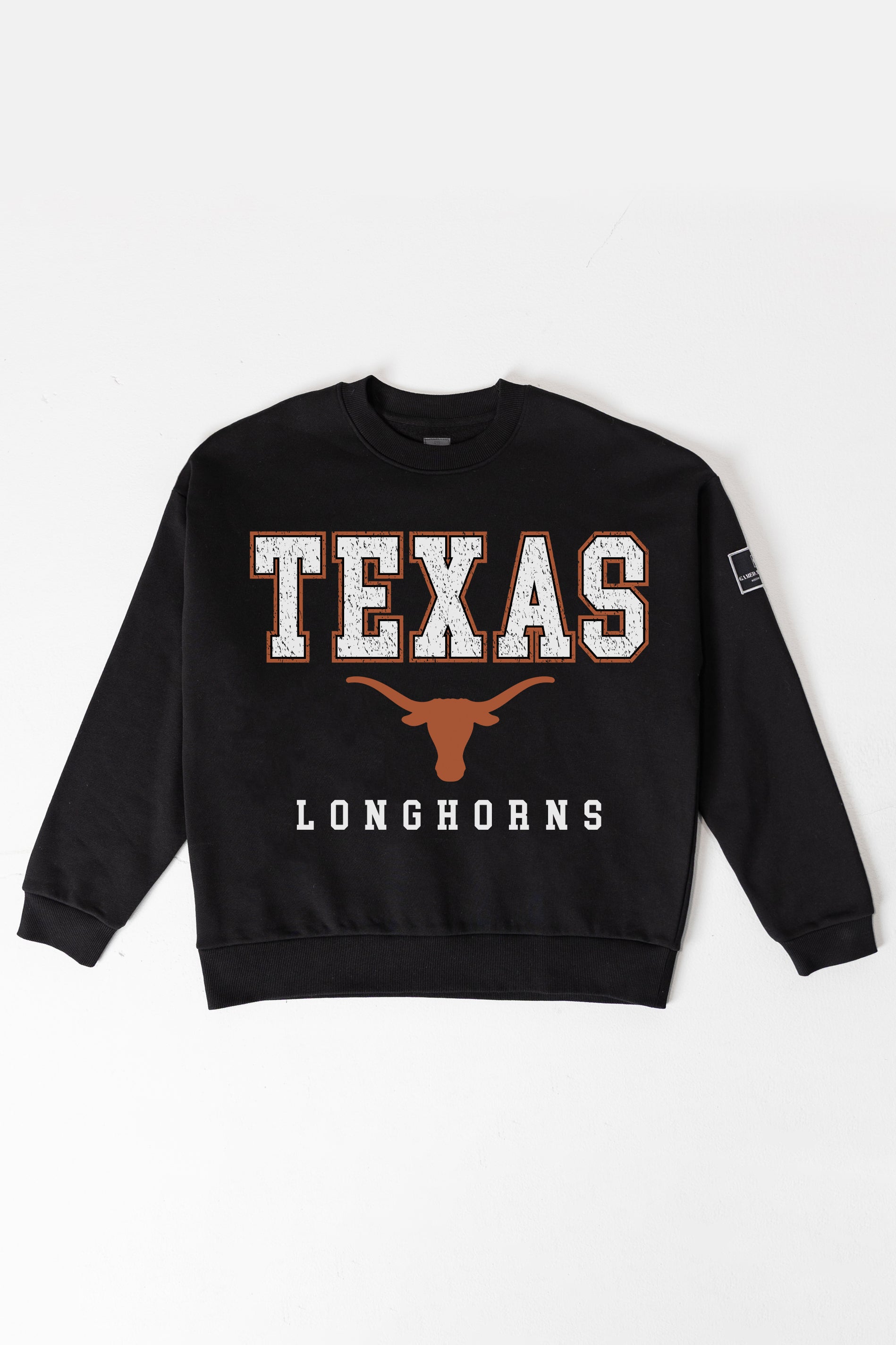 TEXAS LONGHORNS LEVEL UP BLACK LABEL PREMIUM FLEECE CREW SWEATSHIRT
