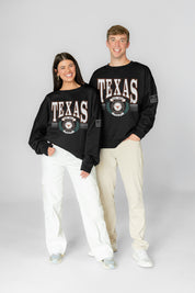 TEXAS LONGHORNS HONOR BOUND BLACK LABEL PREMIUM FLEECE CREWNECK