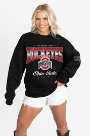 OHIO STATE BUCKEYES POWERHOUSE PLAY BLACK LABEL PREMIUM FLEECE CREW SWEATSHIRT