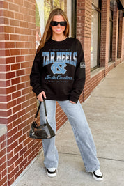 NORTH CAROLINA TAR HEELS POWERHOUSE PLAY BLACK LABEL PREMIUM FLEECE CREW SWEATSHIRT