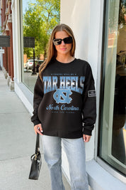 NORTH CAROLINA TAR HEELS POWERHOUSE PLAY BLACK LABEL PREMIUM FLEECE CREW SWEATSHIRT