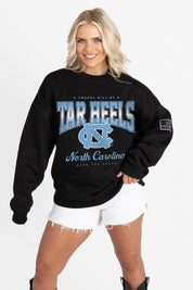 NORTH CAROLINA TAR HEELS POWERHOUSE PLAY BLACK LABEL PREMIUM FLEECE CREW SWEATSHIRT