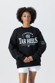NORTH CAROLINA TAR HEELS PLAYERS ONLY BLACK LABEL PREMIUM FLEECE DROP SHOULDER CREWNECK