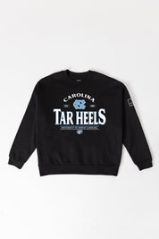 NORTH CAROLINA TAR HEELS PLAYERS ONLY BLACK LABEL PREMIUM FLEECE DROP SHOULDER CREWNECK