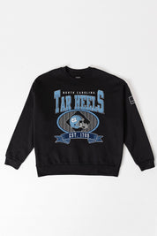 NORTH CAROLINA TAR HEELS BOLD CHEERS BLACK LABEL PREMIUM FLEECE CREW SWEATSHIRT