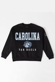 NORTH CAROLINA TAR HEELS LEVEL UP BLACK LABEL PREMIUM FLEECE CREW SWEATSHIRT