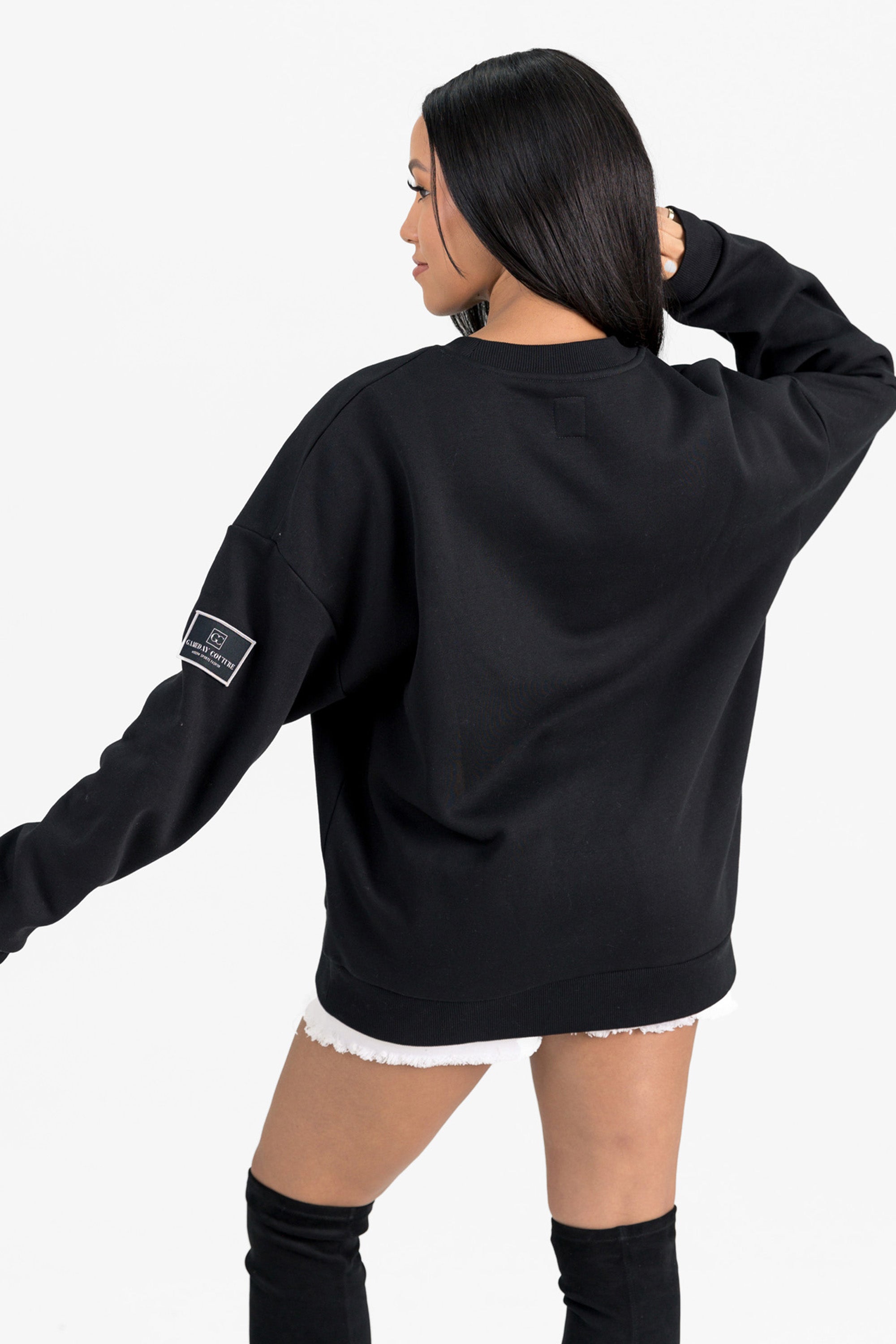 TEAM USA EVERYBODY'S ALL-AMERICAN BLACK LABEL PREMIUM FLEECE CREW SWEATSHIRT