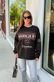 SOUTH CAROLINA GAMECOCKS POWERHOUSE PLAY BLACK LABEL PREMIUM FLEECE CREW SWEATSHIRT