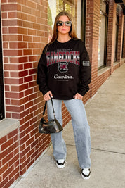SOUTH CAROLINA GAMECOCKS POWERHOUSE PLAY BLACK LABEL PREMIUM FLEECE CREW SWEATSHIRT