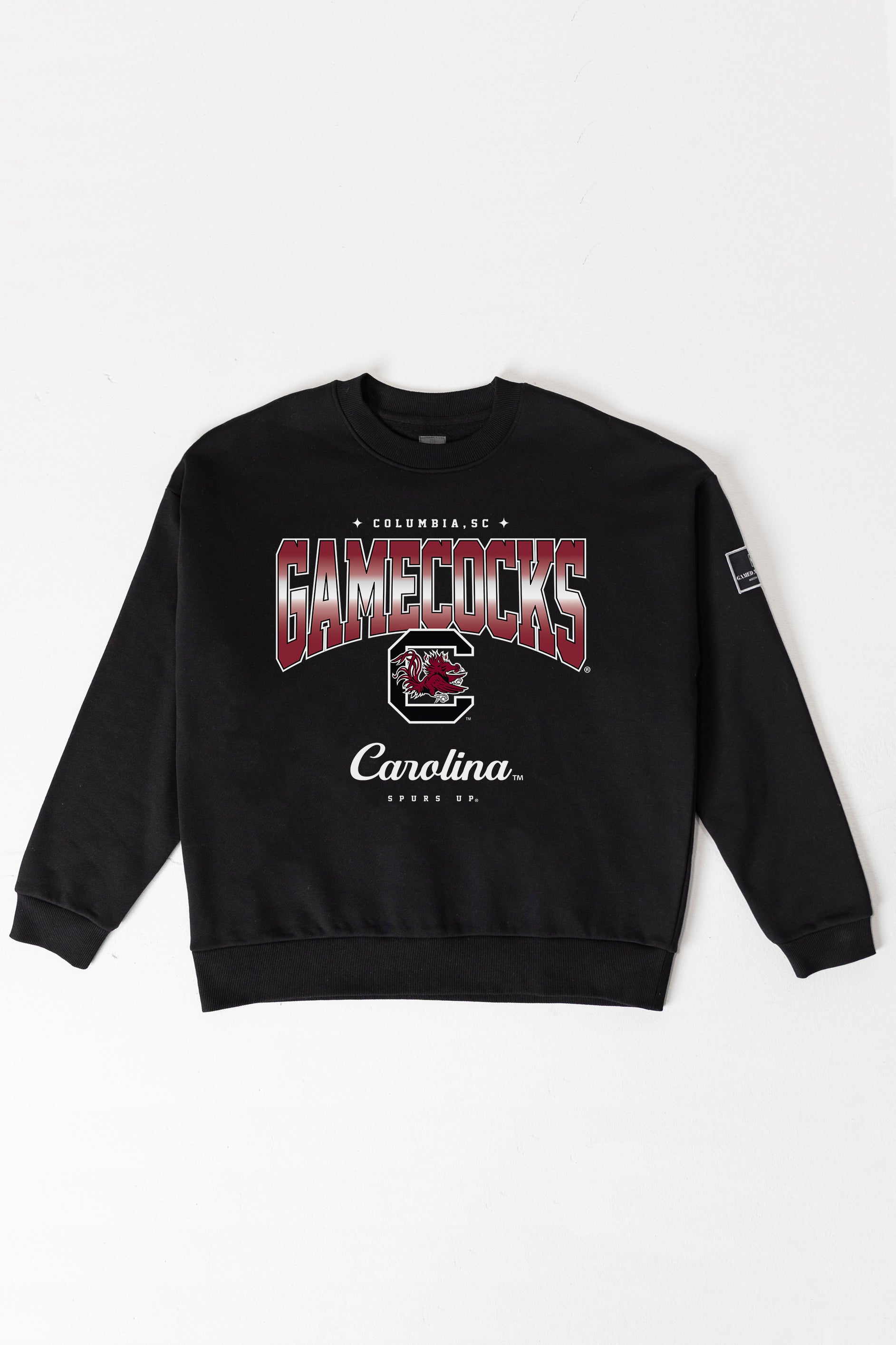 SOUTH CAROLINA GAMECOCKS POWERHOUSE PLAY BLACK LABEL PREMIUM FLEECE CREW SWEATSHIRT