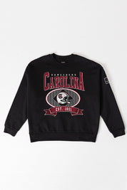 SOUTH CAROLINA GAMECOCKS BOLD CHEERS BLACK LABEL PREMIUM FLEECE CREW SWEATSHIRT