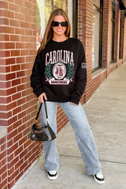 SOUTH CAROLINA GAMECOCKS VICTORY LANE BLACK LABEL PREMIUM FLEECE CREW SWEATSHIRT