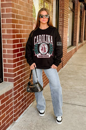 SOUTH CAROLINA GAMECOCKS VICTORY LANE BLACK LABEL PREMIUM FLEECE CREW SWEATSHIRT