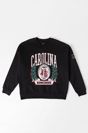 SOUTH CAROLINA GAMECOCKS VICTORY LANE BLACK LABEL PREMIUM FLEECE CREW SWEATSHIRT
