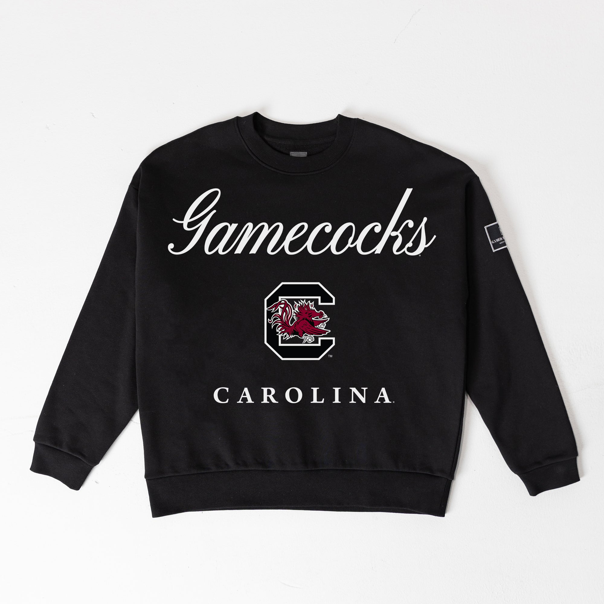 SOUTH CAROLINA GAMECOCKS LEGACY CLUB BLACK LABEL PREMIUM FLEECE DROP SHOULDER CREWNECK