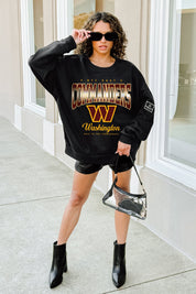 WASHINGTON COMMANDERS POWERHOUSE PLAY BLACK LABEL PREMIUM FLEECE CREW SWEATSHIRT