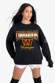 WASHINGTON COMMANDERS POWERHOUSE PLAY BLACK LABEL PREMIUM FLEECE CREW SWEATSHIRT