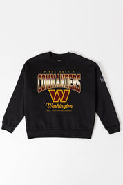 WASHINGTON COMMANDERS POWERHOUSE PLAY BLACK LABEL PREMIUM FLEECE CREW SWEATSHIRT