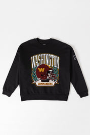 WASHINGTON COMMANDERS VICTORY LANE BLACK LABEL PREMIUM FLEECE CREW SWEATSHIRT