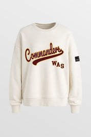 WASHINGTON COMMANDERS CLUTCH MOVE BLACK LABEL PREMIUM FLEECE CREW SWEATSHIRT BY RANDI MAHOMES
