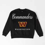 WASHINGTON COMMANDERS LEGACY CLUB BLACK LABEL PREMIUM FLEECE DROP SHOULDER CREWNECK