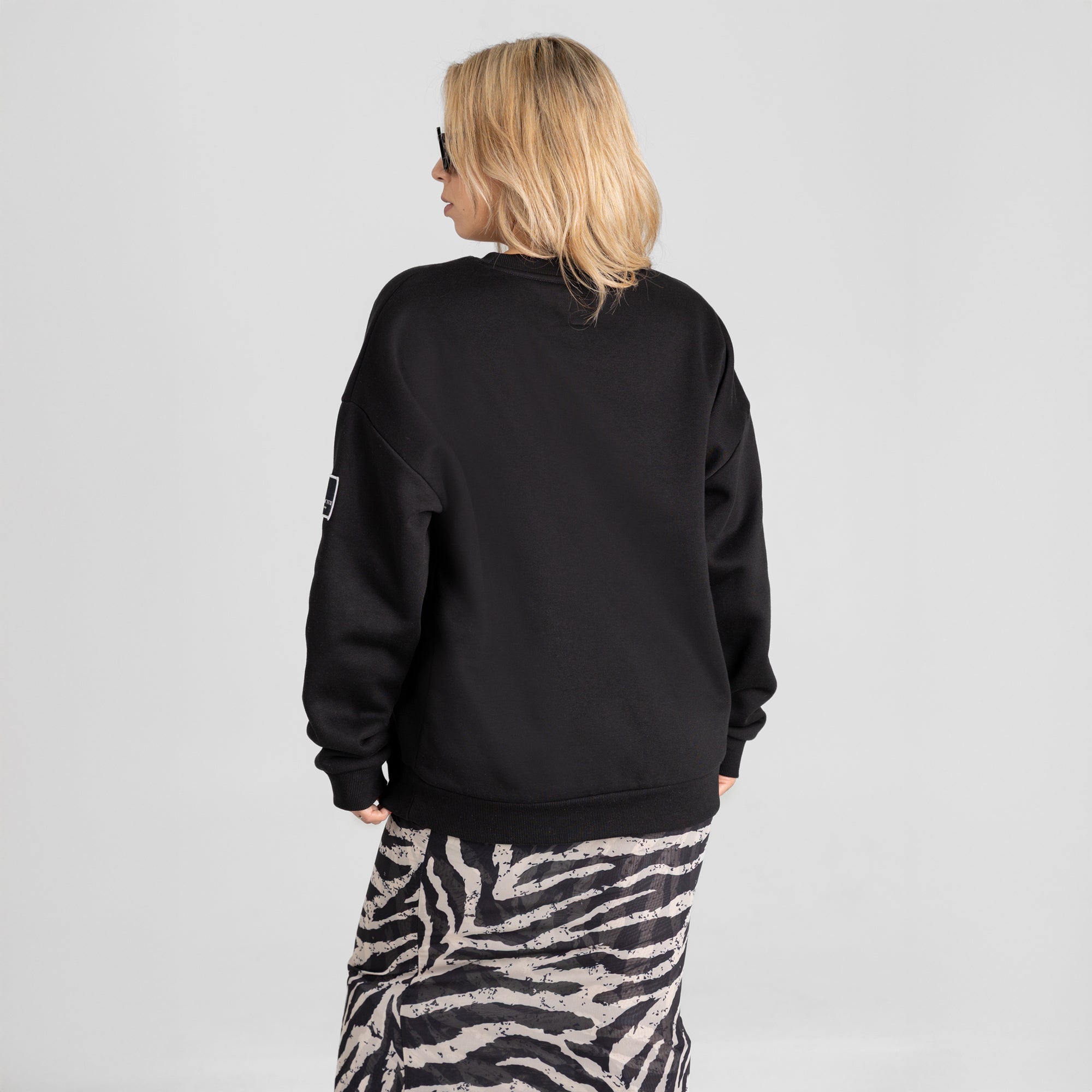 WASHINGTON COMMANDERS FIERCE FLOW BLACK LABEL PREMIUM FLEECE DROP SHOULDER CREWNECK