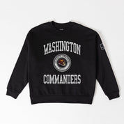 WASHINGTON COMMANDERS FIERCE FLOW BLACK LABEL PREMIUM FLEECE DROP SHOULDER CREWNECK