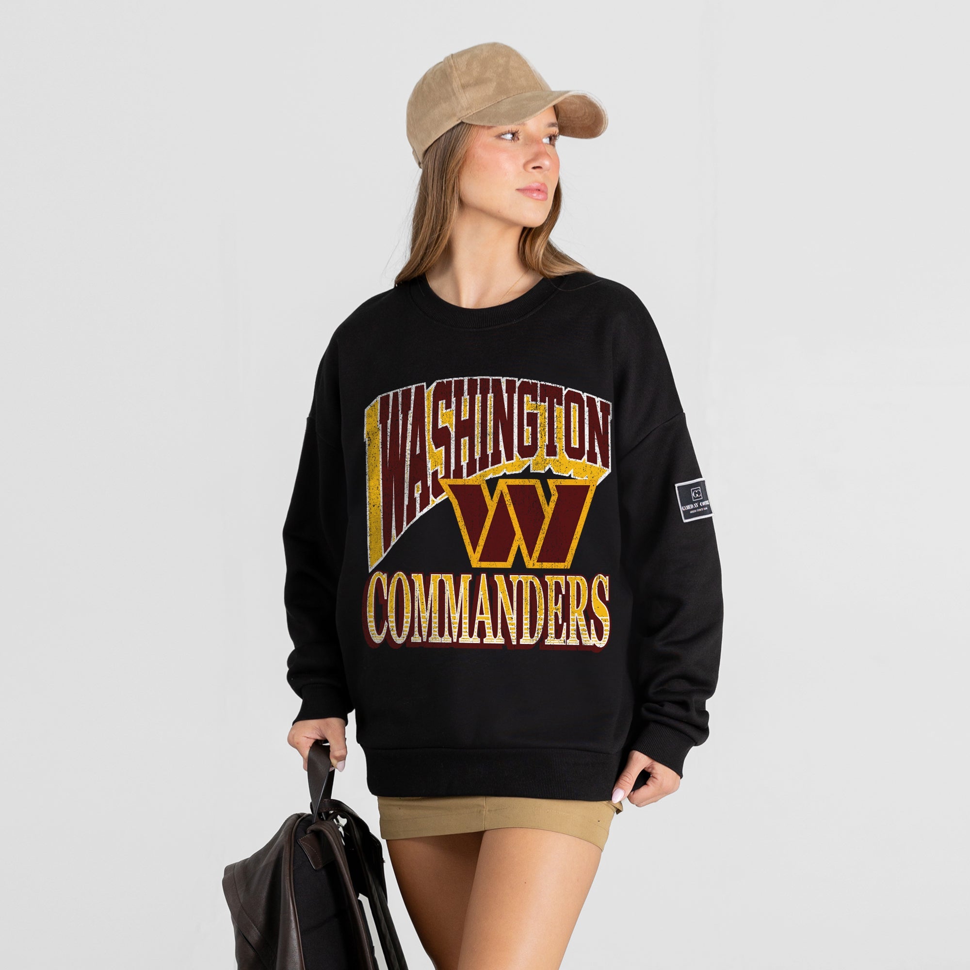 WASHINGTON COMMANDERS VICTORY PRIME BLACK LABEL PREMIUM FLEECE DROP SHOULDER CREWNECK