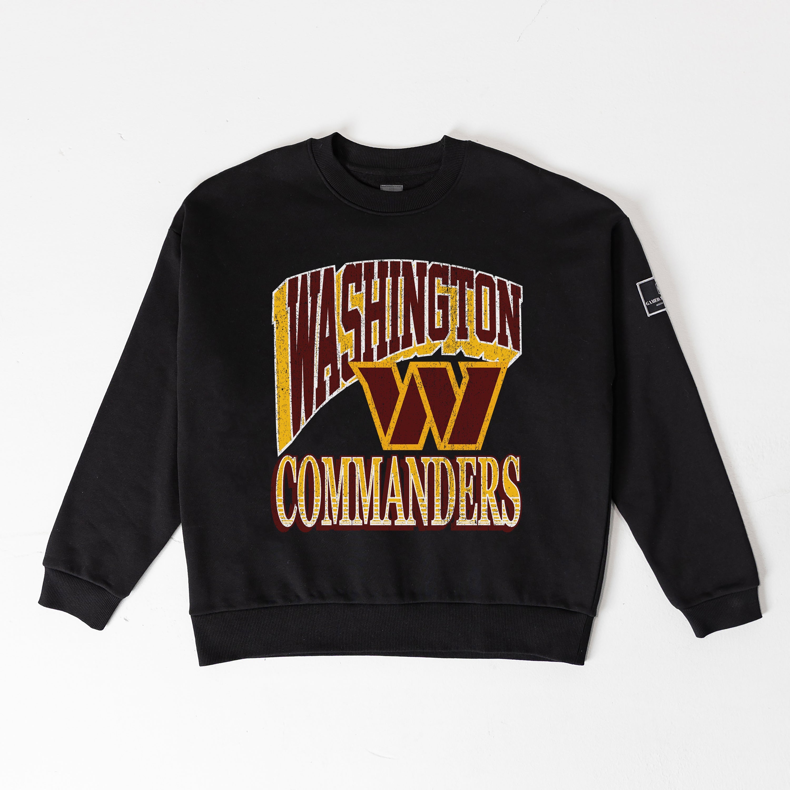 WASHINGTON COMMANDERS VICTORY PRIME BLACK LABEL PREMIUM FLEECE DROP SHOULDER CREWNECK