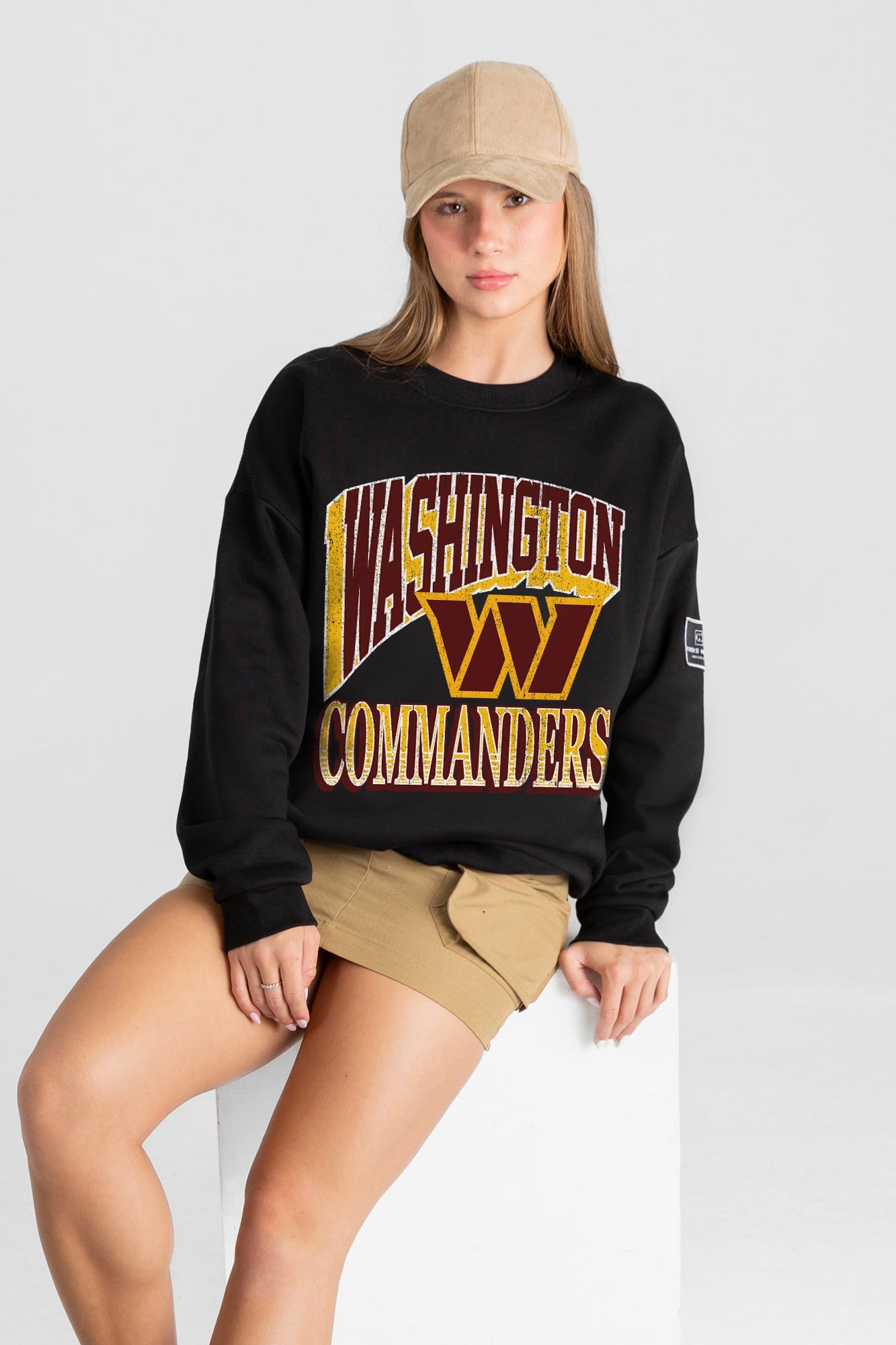 WASHINGTON COMMANDERS VICTORY PRIME BLACK LABEL PREMIUM FLEECE DROP SHOULDER CREWNECK