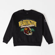 WASHINGTON COMMANDERS FIELD FOCUS BLACK LABEL PREMIUM FLEECE DROP SHOULDER CREWNECK