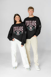 WASHINGTON STATE COUGARS HONOR BOUND BLACK LABEL PREMIUM FLEECE CREWNECK