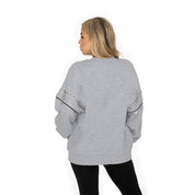 ATLANTA FALCONS COMPETITIVE EDGE FLEECE PULLOVER WITH JEWEL SLEEVE EMBELLISHMENTS