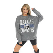 DALLAS COWBOYS IN THE WILD VINTAGE WASH OVERSIZED CREWNECK FLEECE