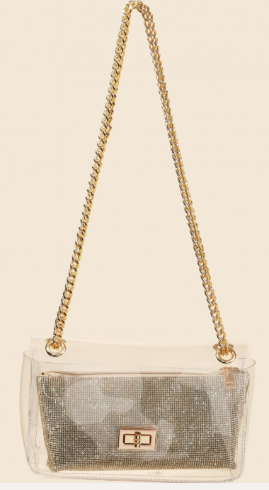 BELLA CHAIN STRAP STADIUM BAG
