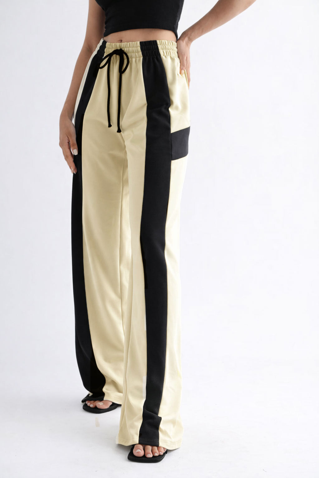IN THE LINES WIDE LEG PANTS