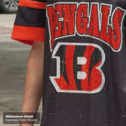 PHILADELPHIA EAGLES AMPED UP RHINESTONE FASHION TOP