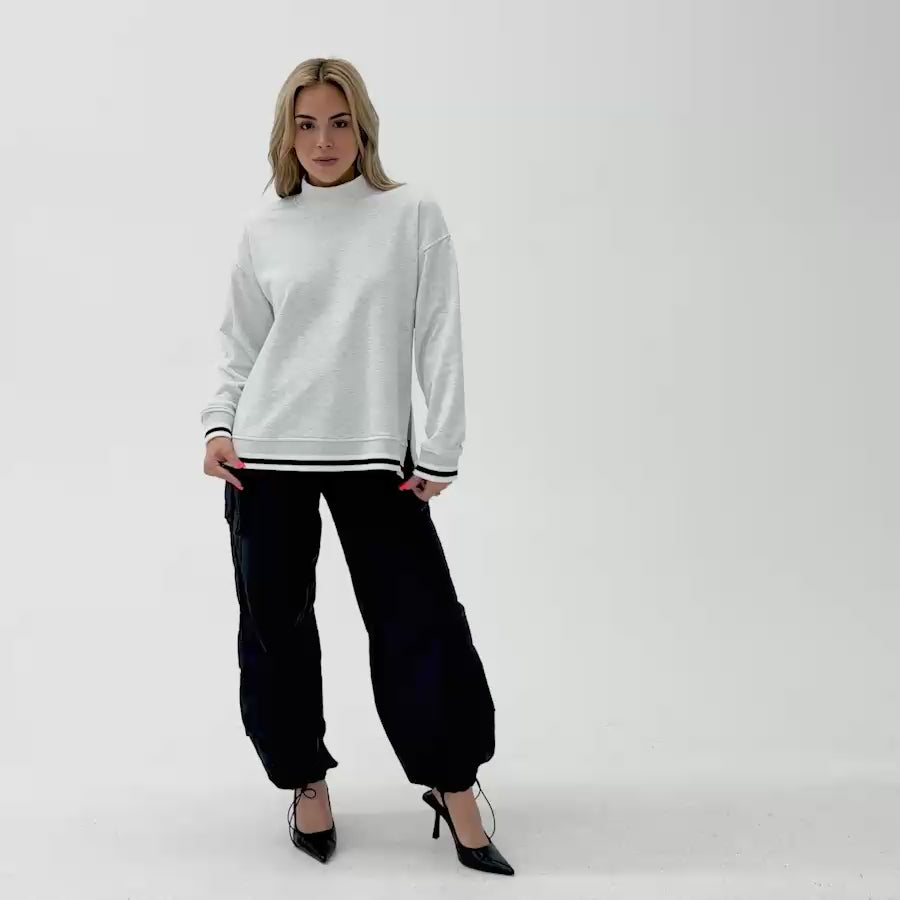 SEATTLE SEAHAWKS RALLY POINT CONTRAST MOCKNECK PULLOVER
