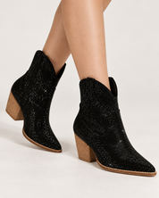 Arissa rhinestone boot Red