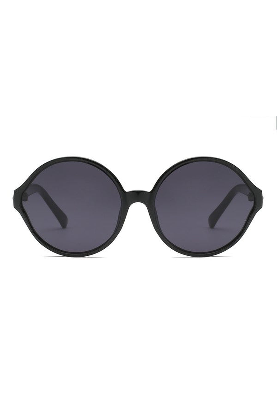COCO ROUND FRAME SUNGLASSES-BLACK