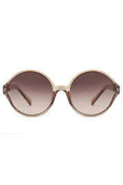 COCO ROUND FRAME SUNGLASSES-BROWN