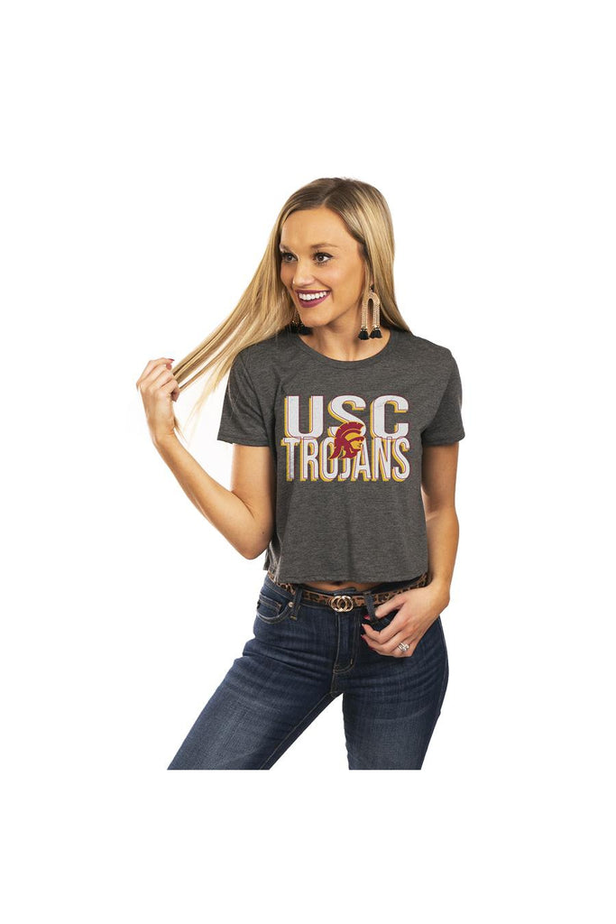 USC Trojans "Vintage Vibe"  Crop Top - Shop The Soho