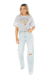EAST CAROLINA PIRATES SISTERHOOD CLUB DROP SHOULDER MID-CROP TEE