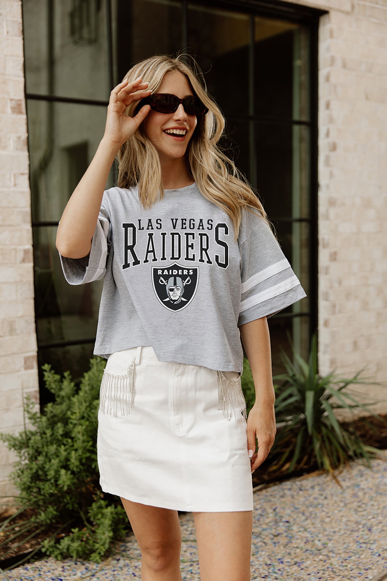 Las Vegas Raiders Gameday Couture Women's Victorious Vixen T-Shirt - White