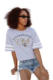 WAKE FOREST DEMON DEACONS SISTERHOOD CLUB DROP SHOULDER MID-CROP TEE