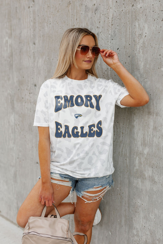 EMORY EAGLES CRUSHING VICTORY SUBTLE LEOPARD PRINT TEE