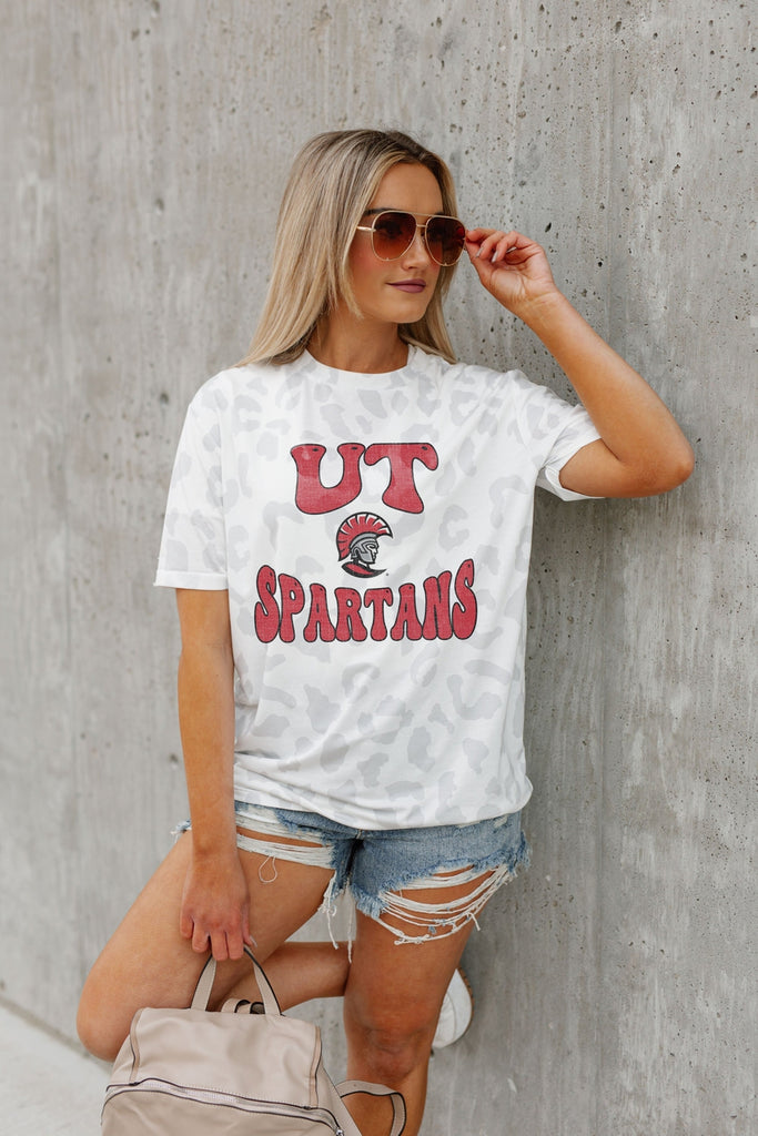 TAMPA SPARTANS CRUSHING VICTORY SUBTLE LEOPARD PRINT TEE