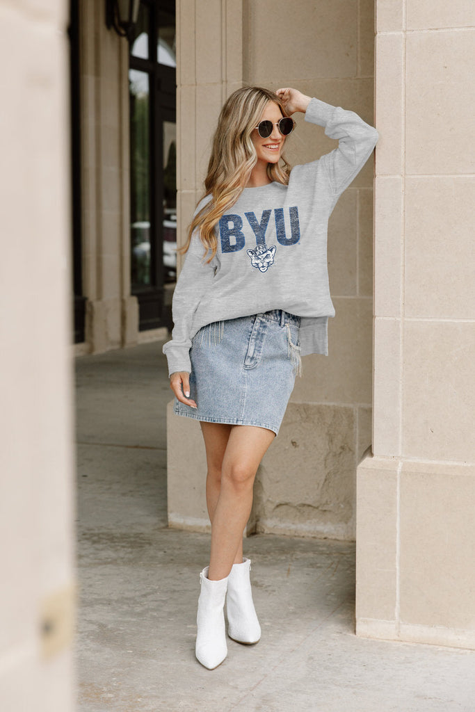 BYU COUGARS STYLE STATEMENT SIDE SLIT PULLOVER