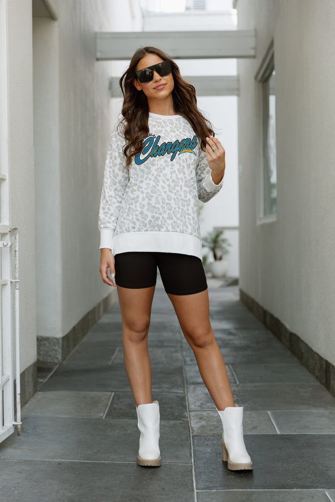 LOS ANGELES CHARGERS FEELING WILD SIDE SLIT PULLOVER